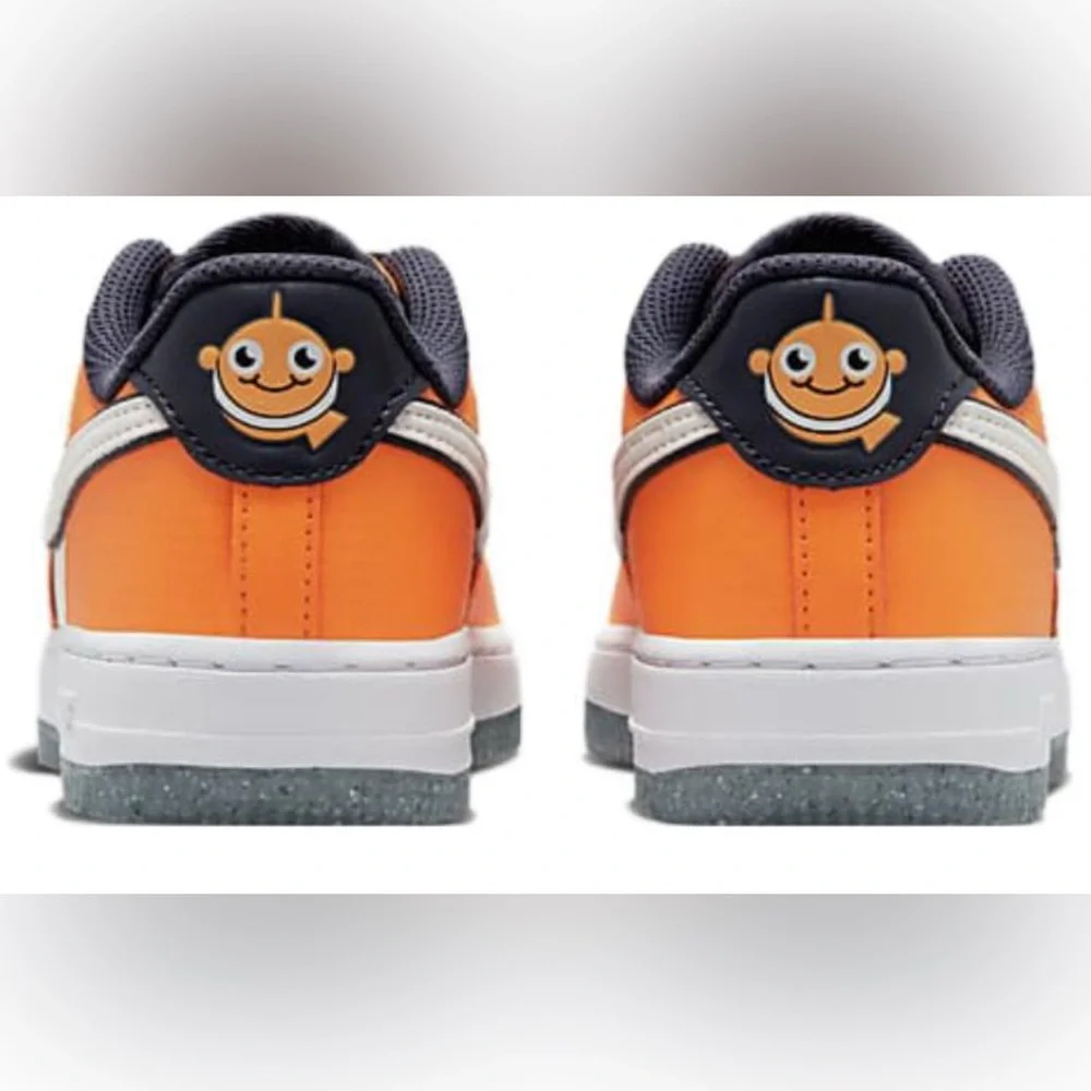 Nike Force 1 Low SE Orange Navy Clown Fish Kids Toddler Boys Size 11C‎